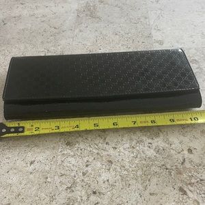 Authentic Gucci Black patent micro Guccisima  clutch